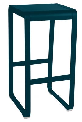 Blauer Bellevie Barhocker von Fermob für den Außenbereich, modernes Design, Gartenmöbel.